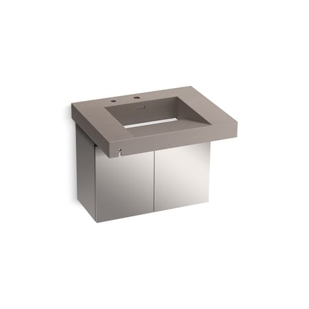 Kohler 30In Wall-Mount Lavatory System In Concrete K-81029-BSS-KCT